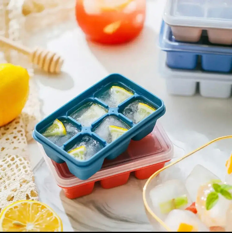 6 Grid Ice Tray Mold, Soft Silicone Ice Cube Mold, 6 Grids Soft Bottom Quick Freezer Fruit Ice Cube Maker 6 Grid Ice Tray Mold, Soft Silicone Ice Cube Mold, 6 Grids Soft Bottom Quick Freezer Fruit Ice Cube Maker